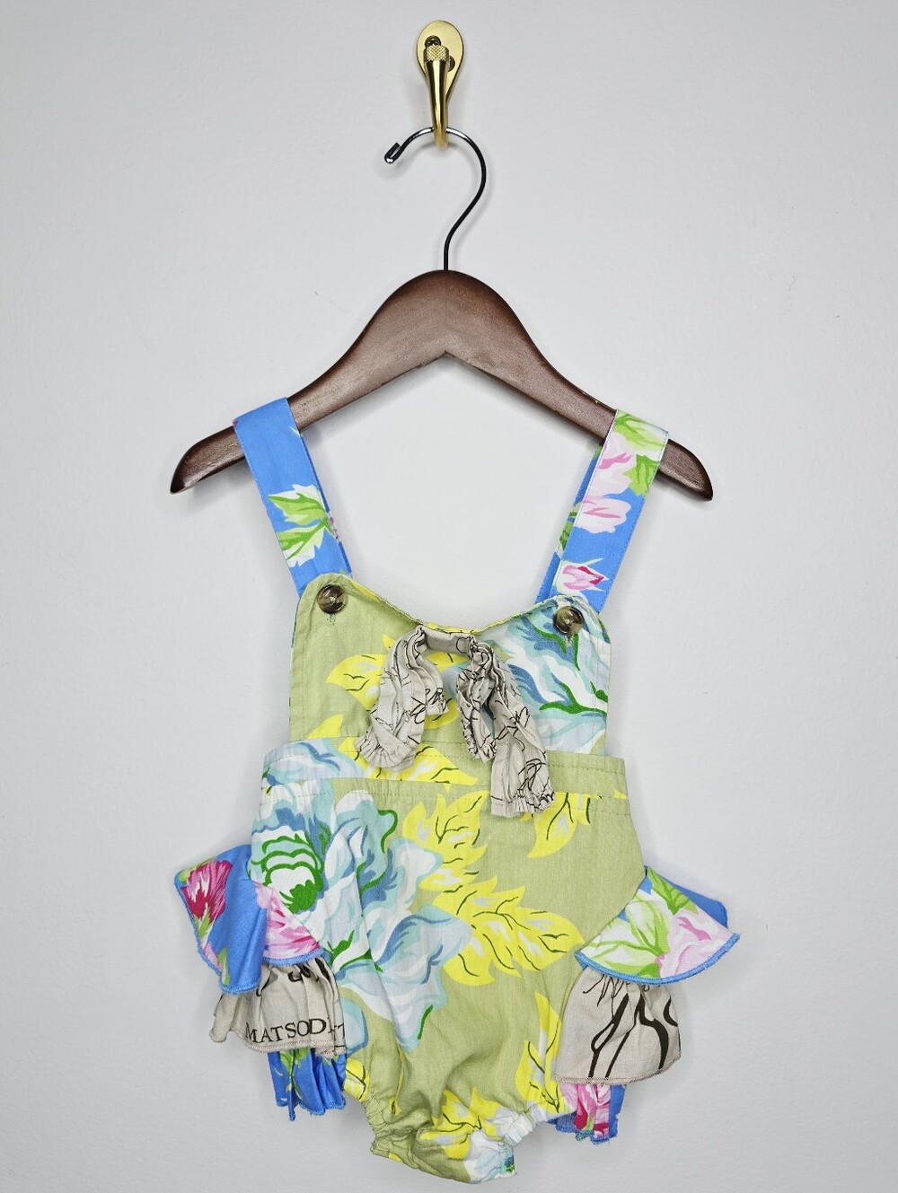Mustard Pie Floral Ruffle Bubble Romper Size 3 Months